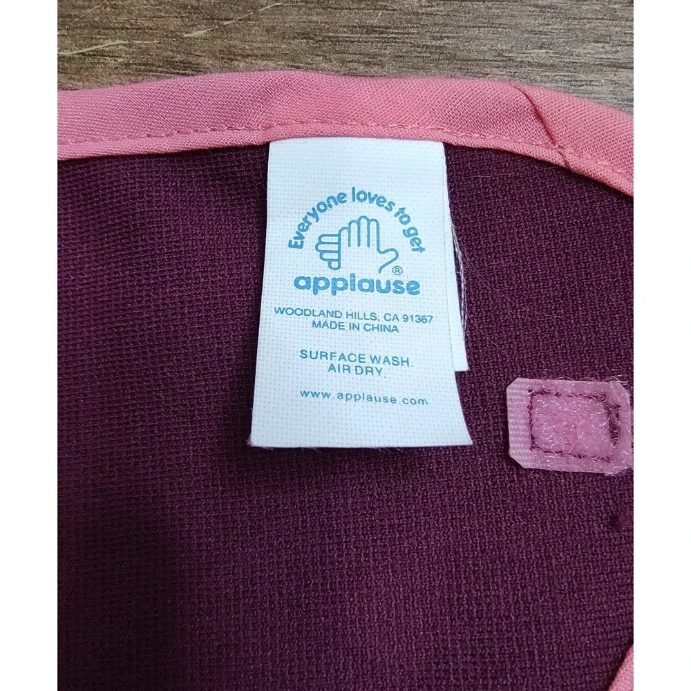 Myrtlewood Stable Toy Horse Blanket Solid Maroon With Pink Trim Z22